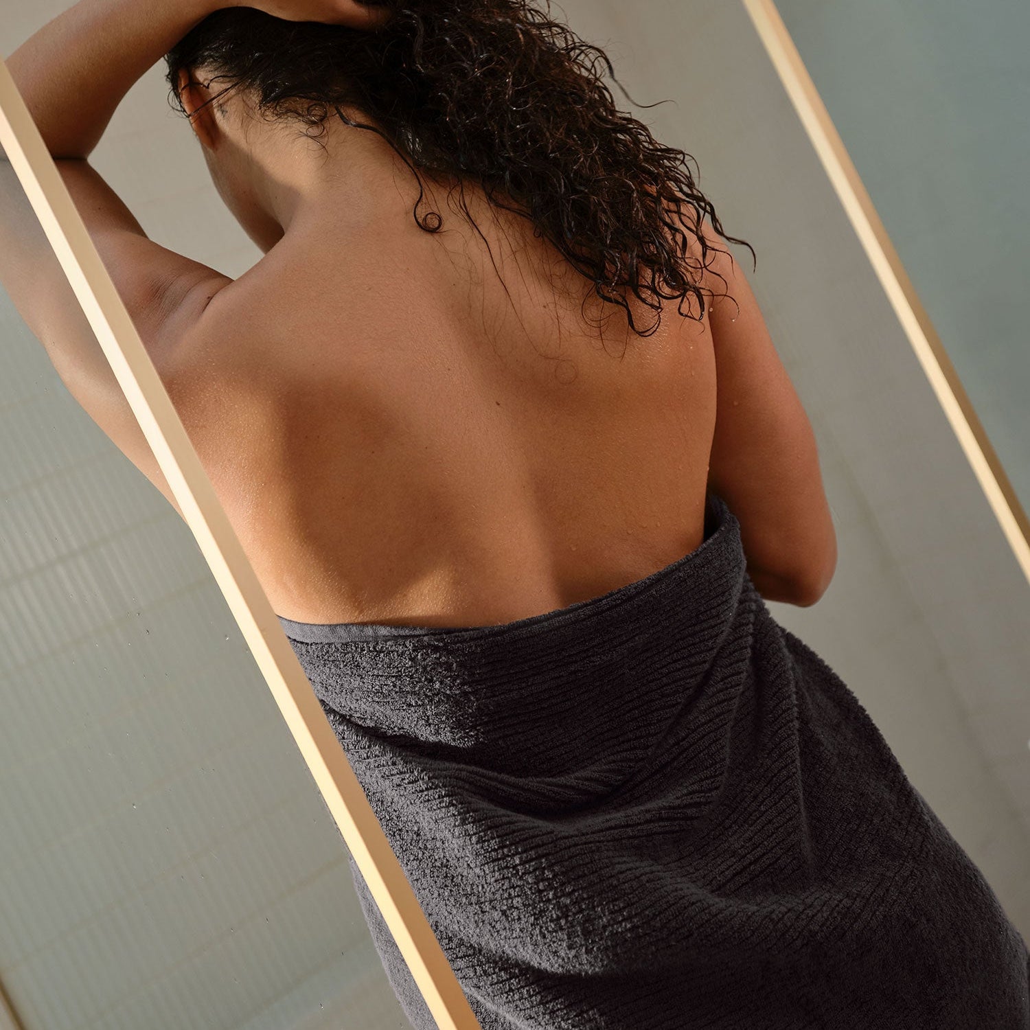 Soft Rib Towels in Onyx by Parachute Home — view 2