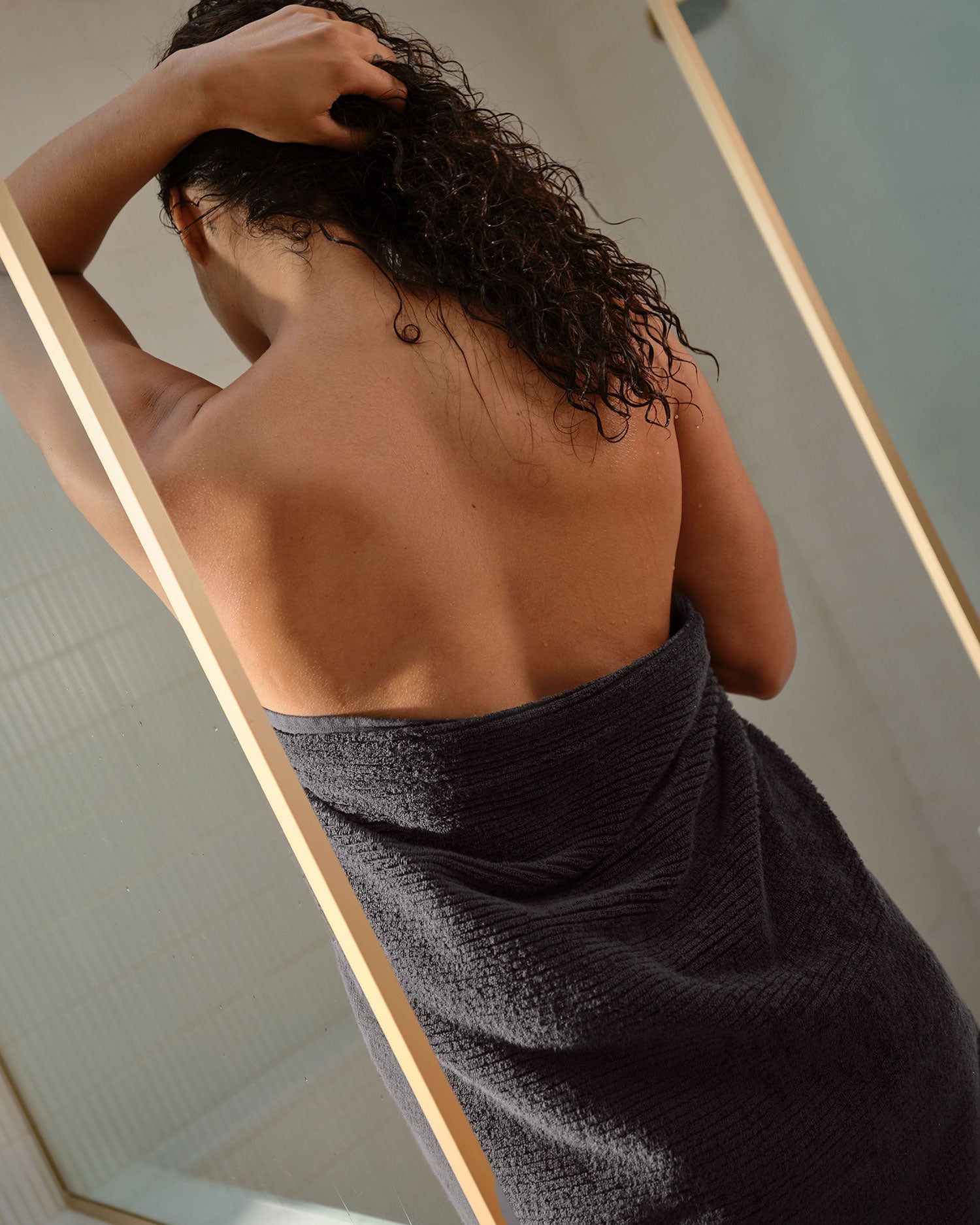 Soft Rib Towels in Onyx by Parachute Home — view 2