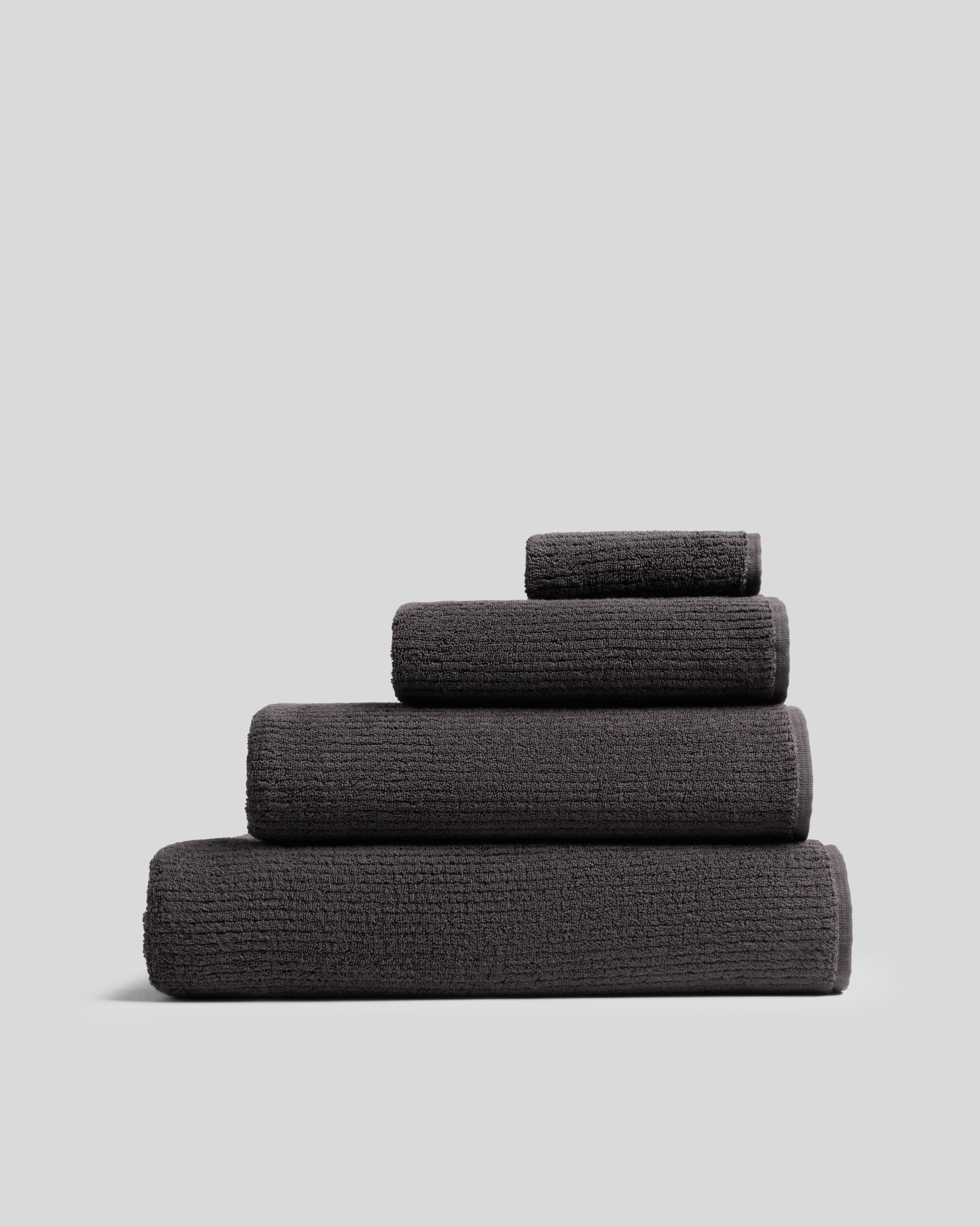 Soft Rib Towels in Onyx by Parachute Home — view 1