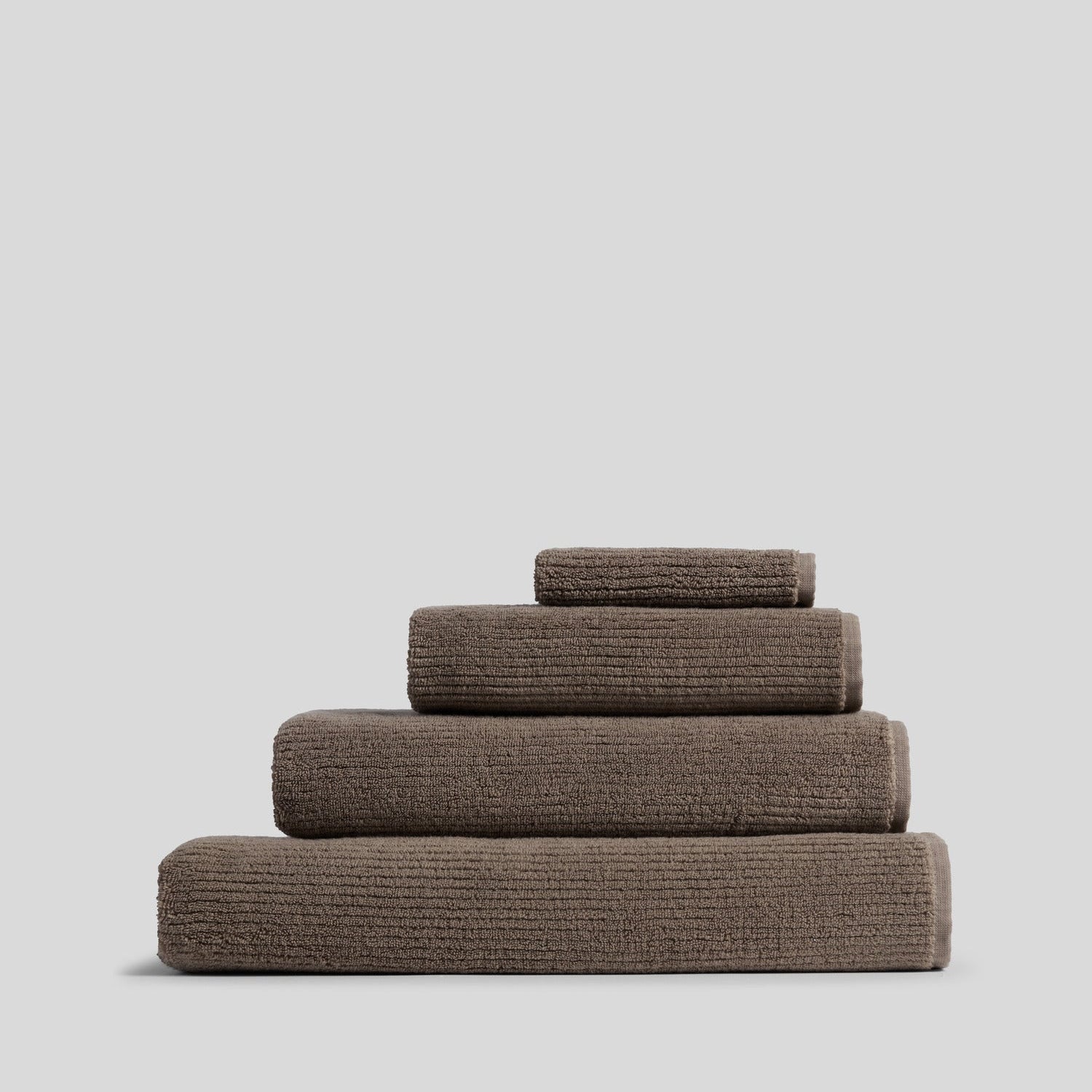 Soft Rib Towels in Warm Grey by Parachute Home — view 1