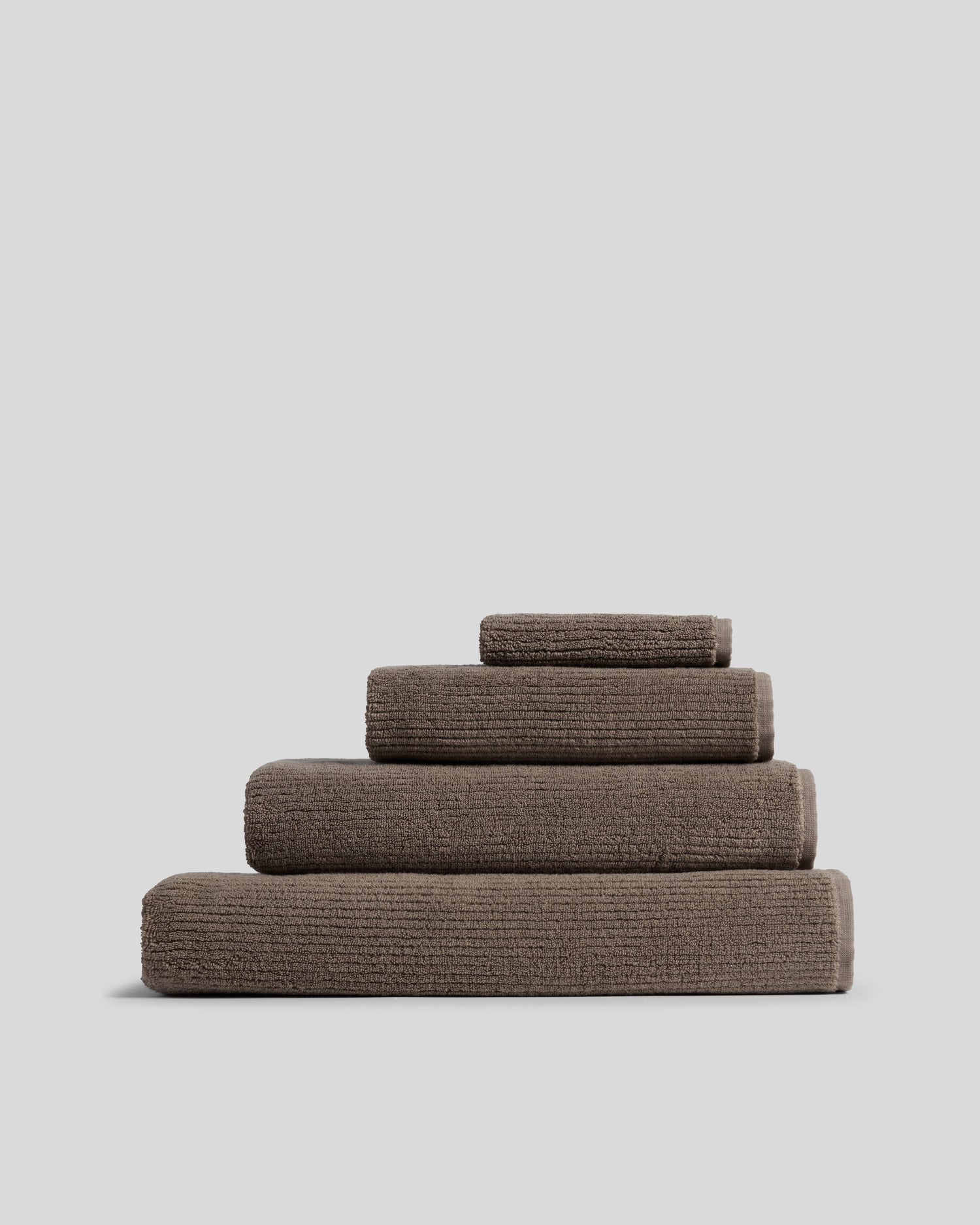 Soft Rib Towels in Warm Grey by Parachute Home — view 1