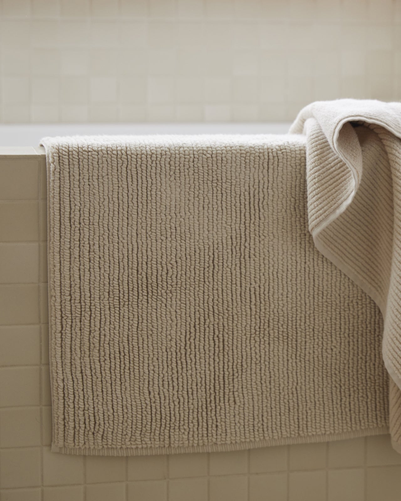 Soft Rib Tub Mat in Bone by Parachute Home — view 2