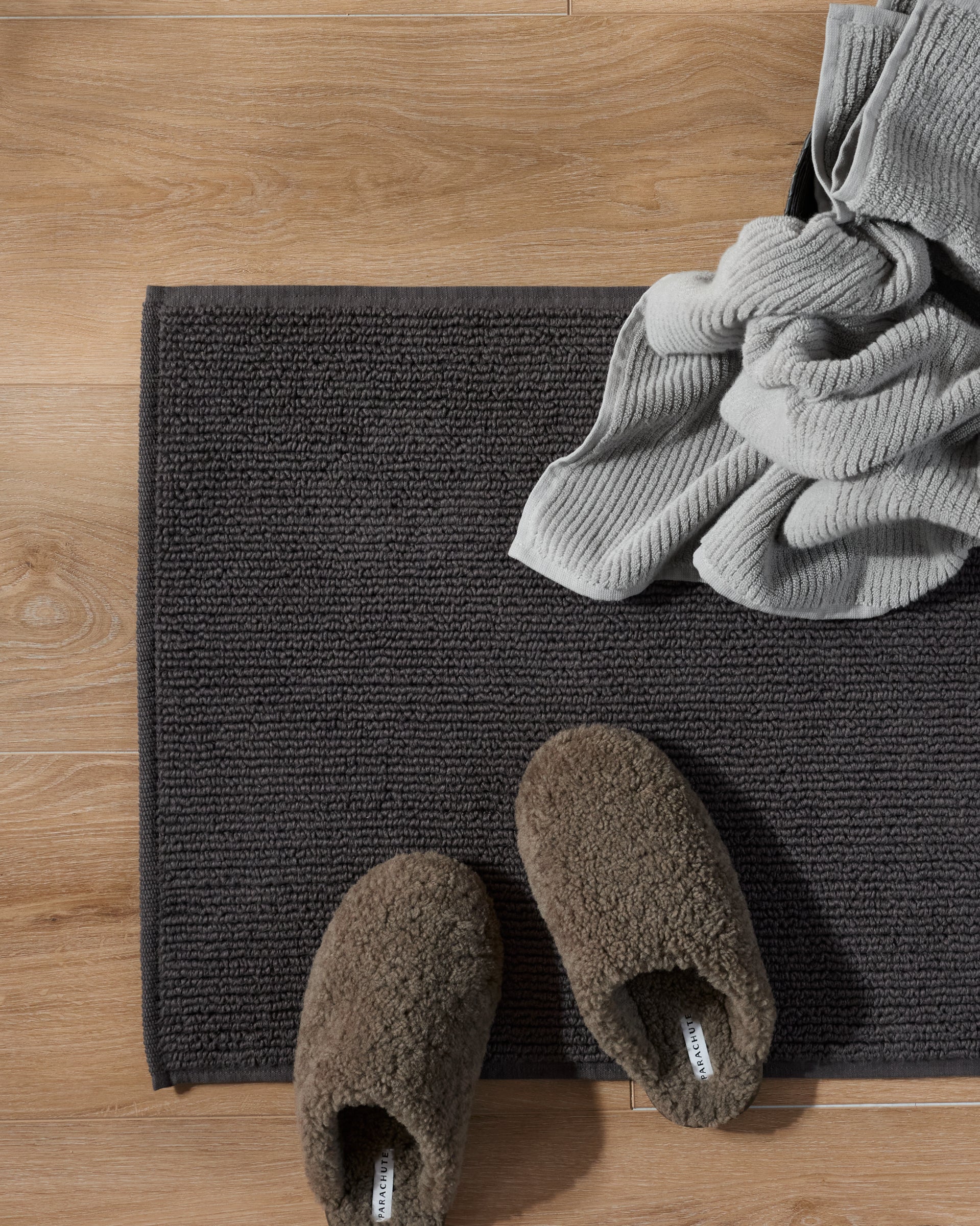 Soft Rib Tub Mat in Onyx by Parachute Home — view 2