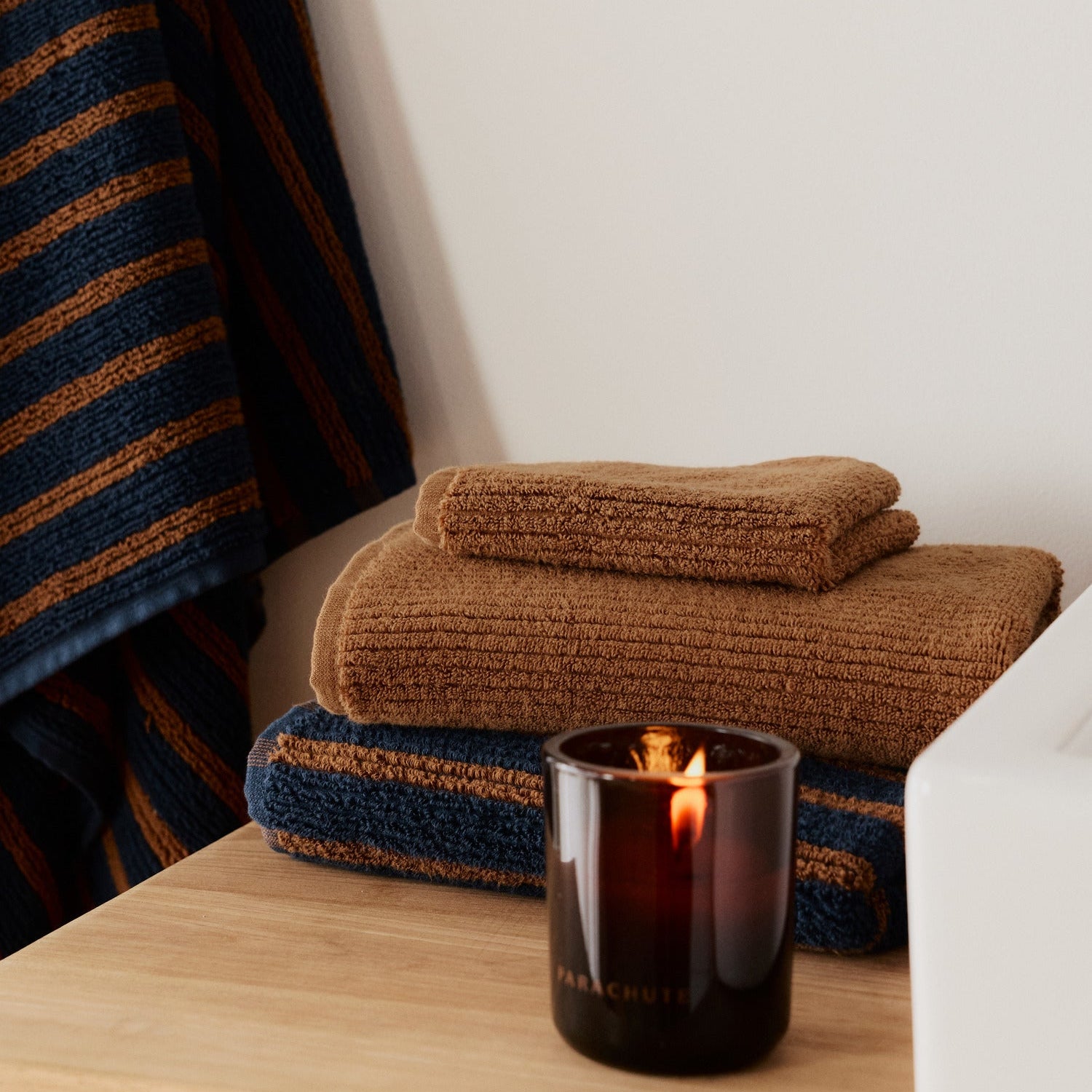 Soft Rib Towels in Tobacco by Parachute Home — view 2