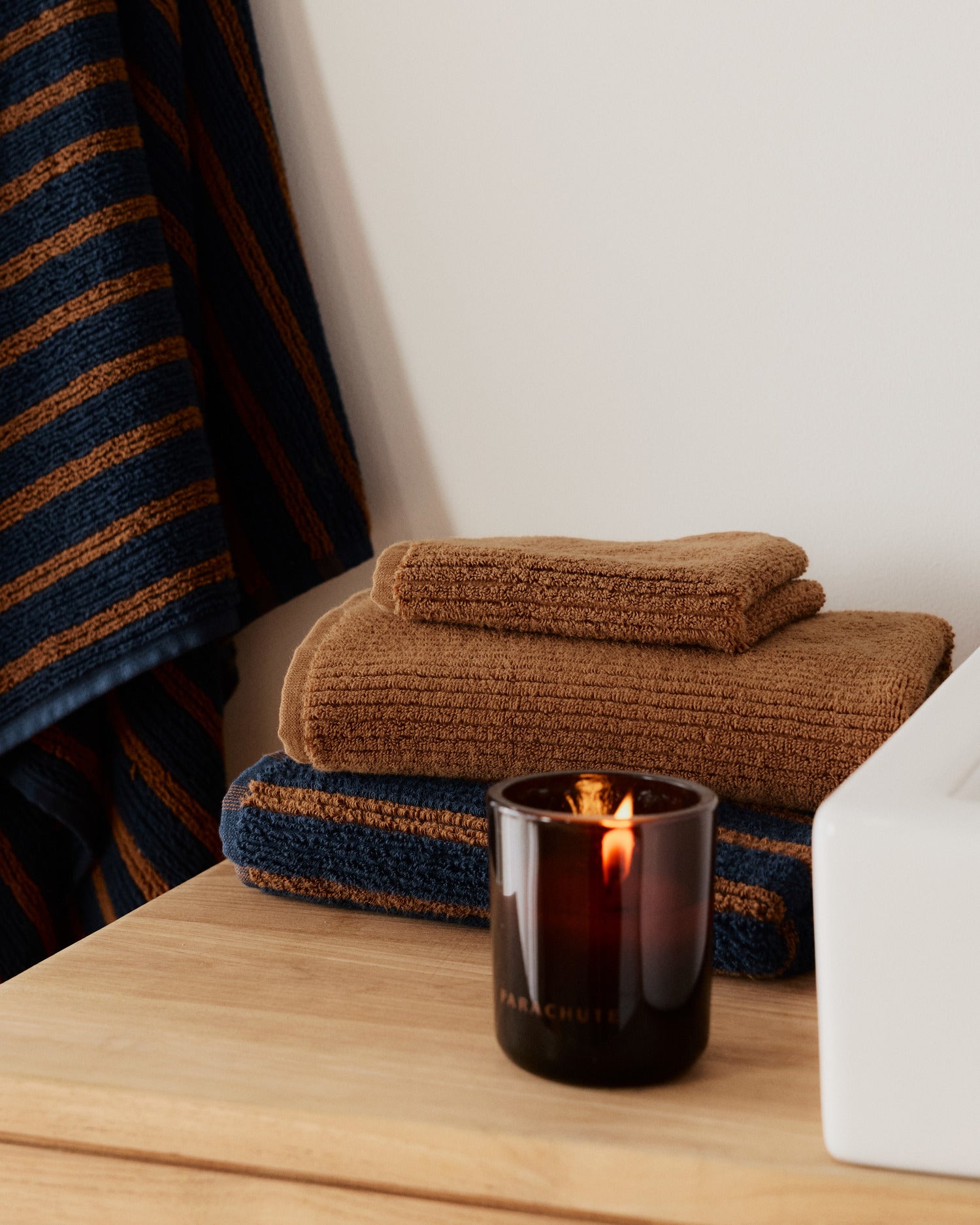 Soft Rib Towels in Tobacco by Parachute Home — view 2