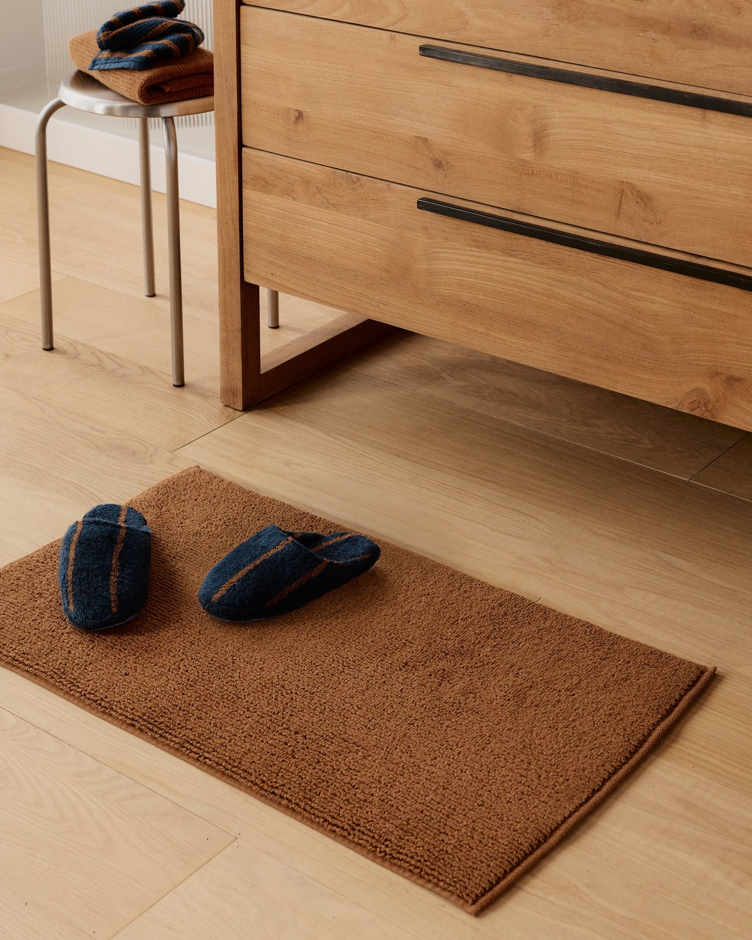 Soft Rib Tub Mat in Tobacco by Parachute Home — view 2