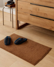Turkish Cotton Stripe Slippers in Ink with Tobacco by Parachute Home — view 2