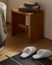 Classic Plush Slippers in White by Parachute Home — view 3