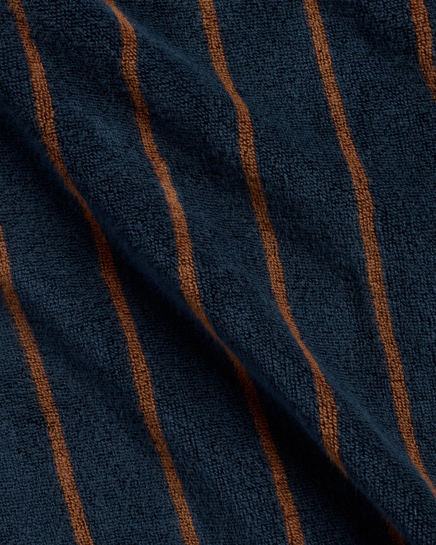 Turkish Cotton Stripe Robe in Ink with Tobacco by Parachute Home — view 3