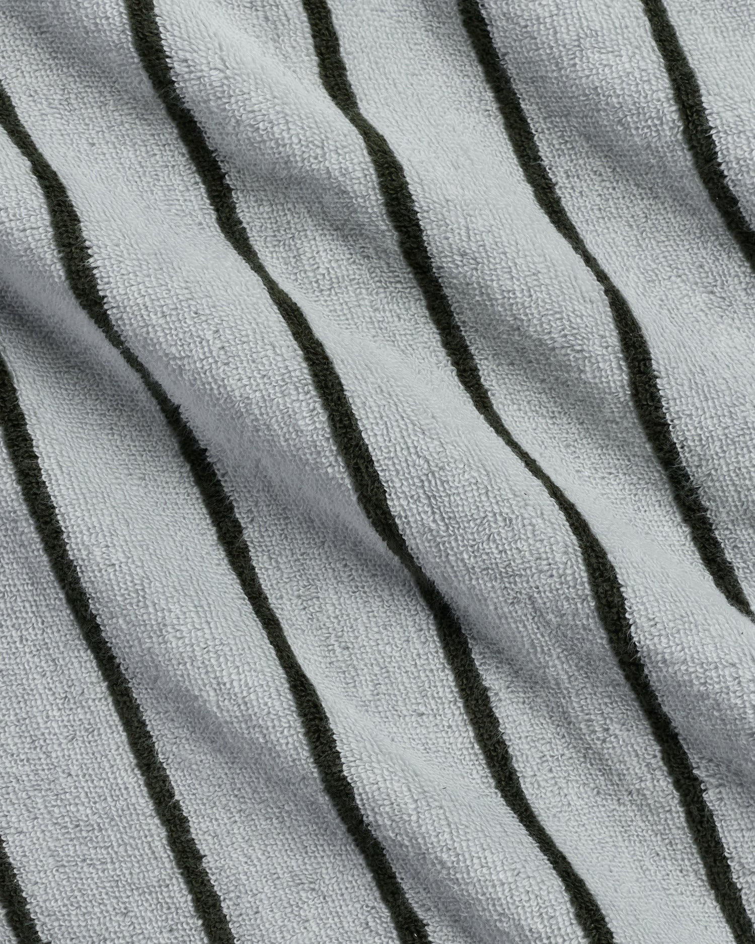 Turkish Cotton Stripe Robe in Sky with Evergreen by Parachute Home — view 3