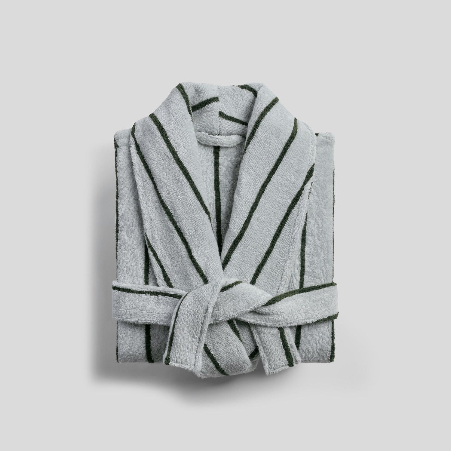 Turkish Cotton Stripe Robe in Sky with Evergreen by Parachute Home — view 1