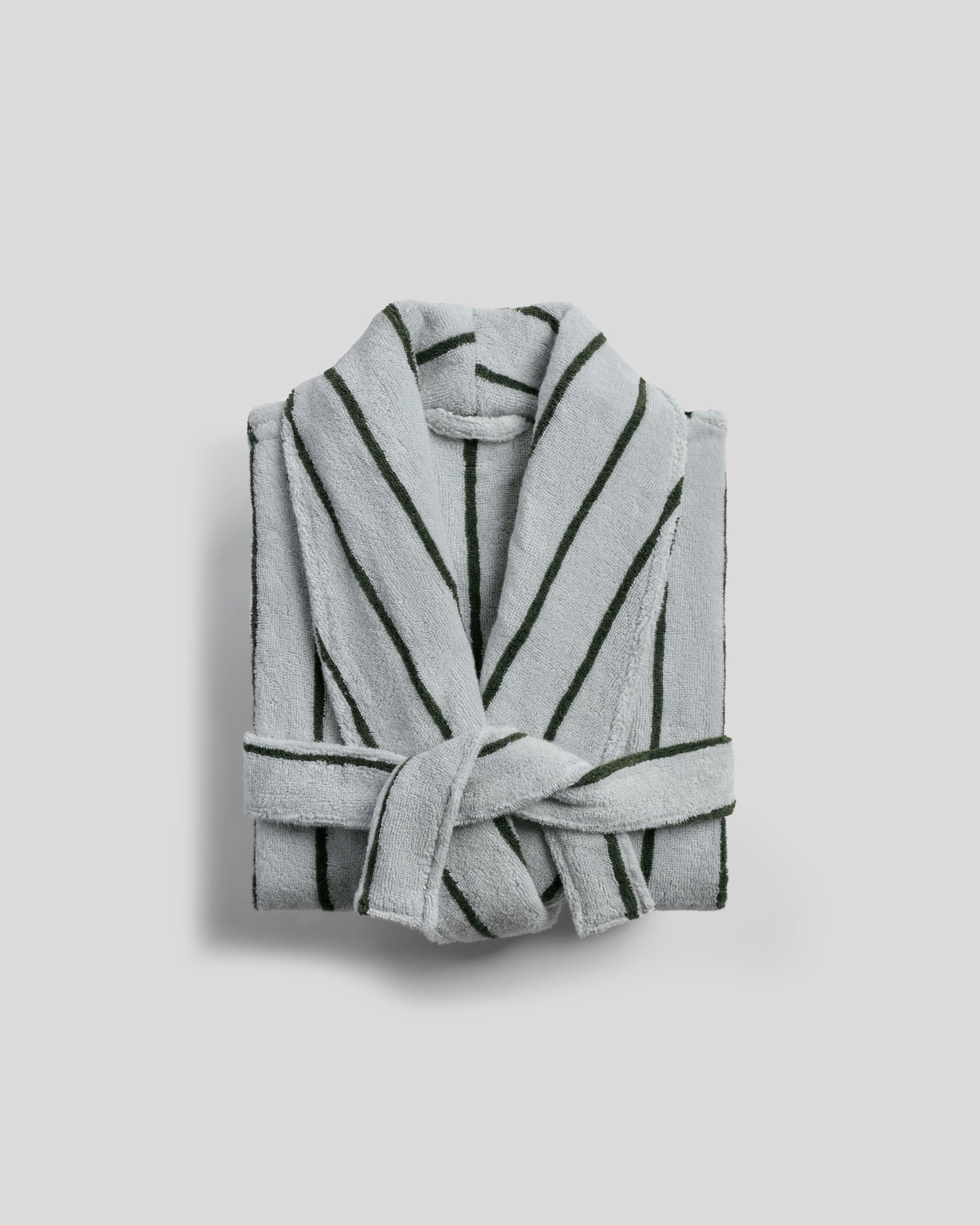 Turkish Cotton Stripe Robe in Sky with Evergreen by Parachute Home — view 1