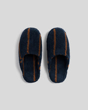 Turkish Cotton Stripe Slippers in Ink with Tobacco by Parachute Home — view 1