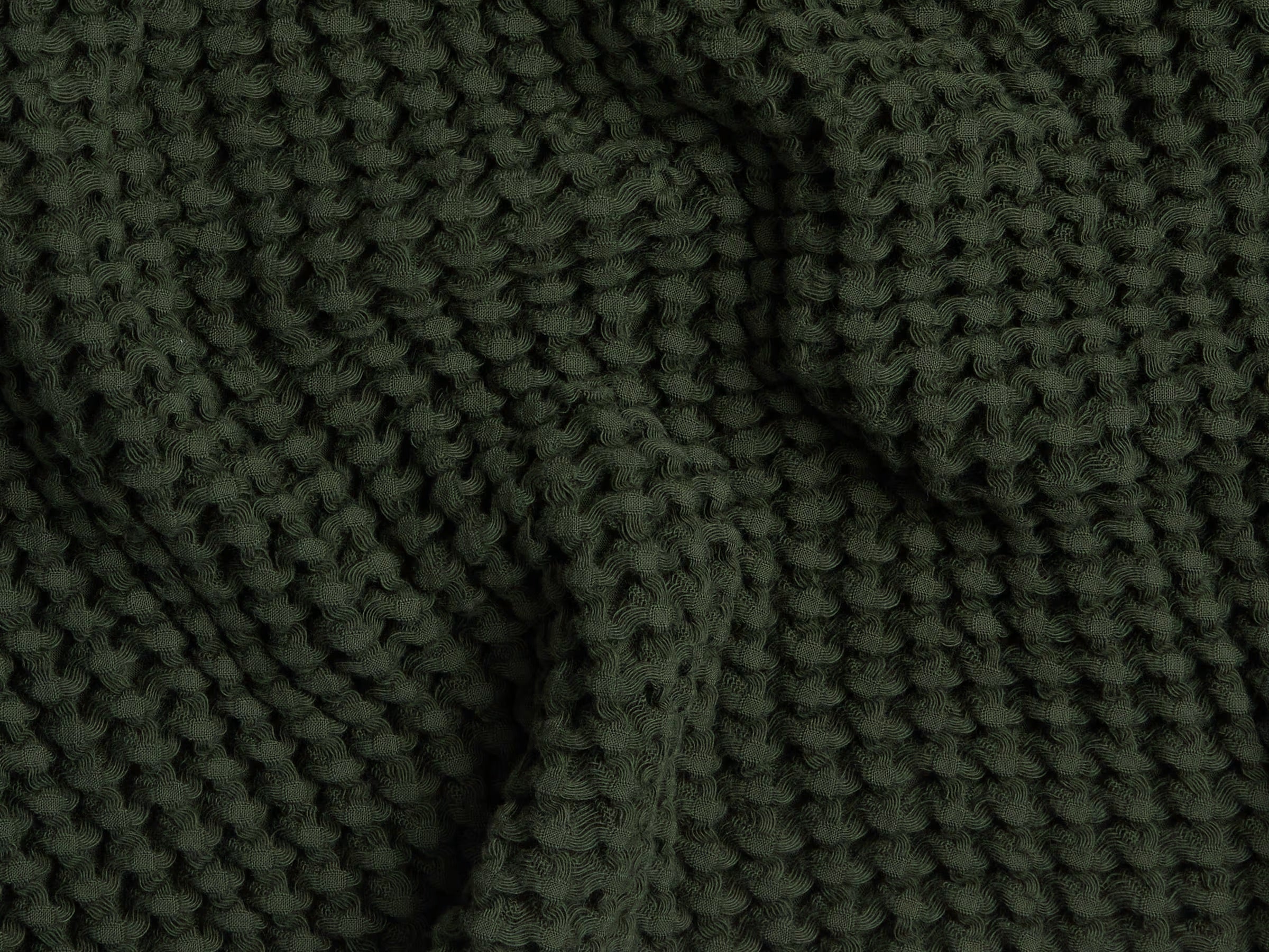 Waffle Towels in Evergreen by Parachute Home — view 3