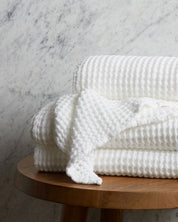 Waffle Towels in White by Parachute Home — view 4