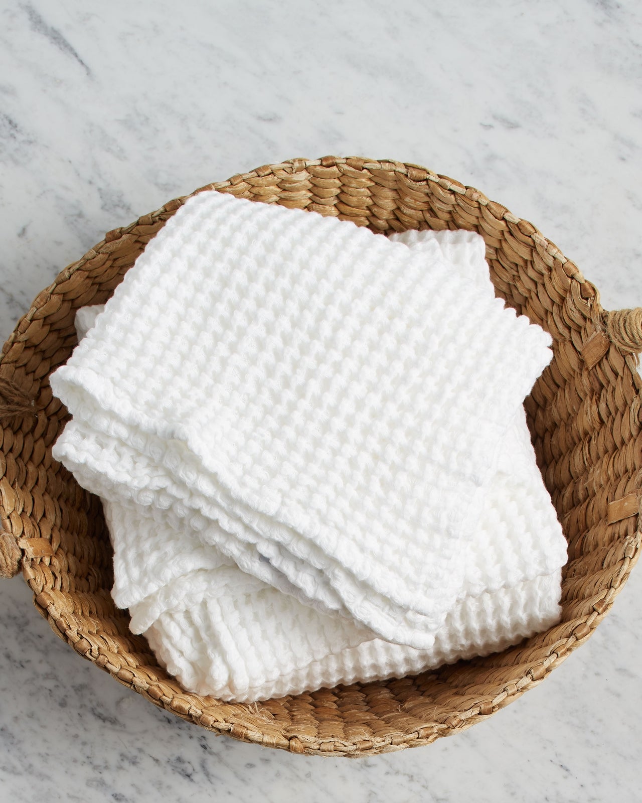 Waffle Towels in White by Parachute Home — view 5