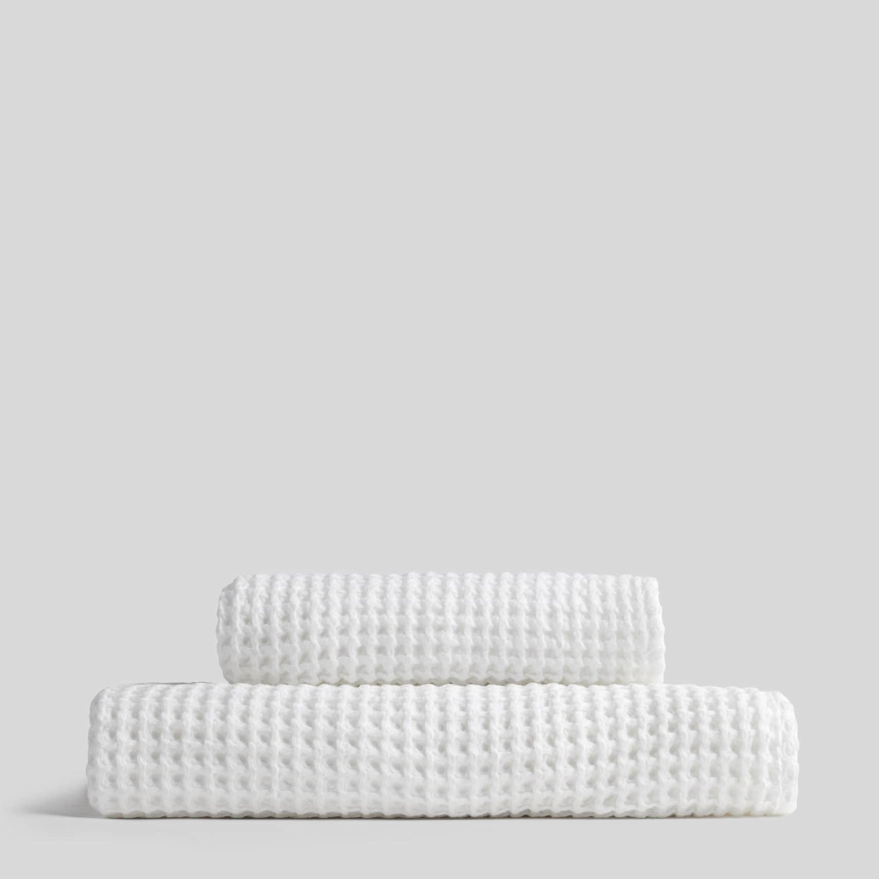 Waffle Towels in White by Parachute Home — view 1