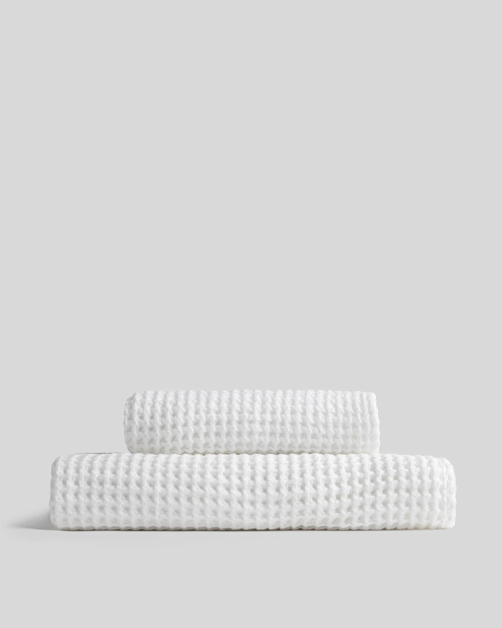 Waffle Towels in White by Parachute Home — view 1