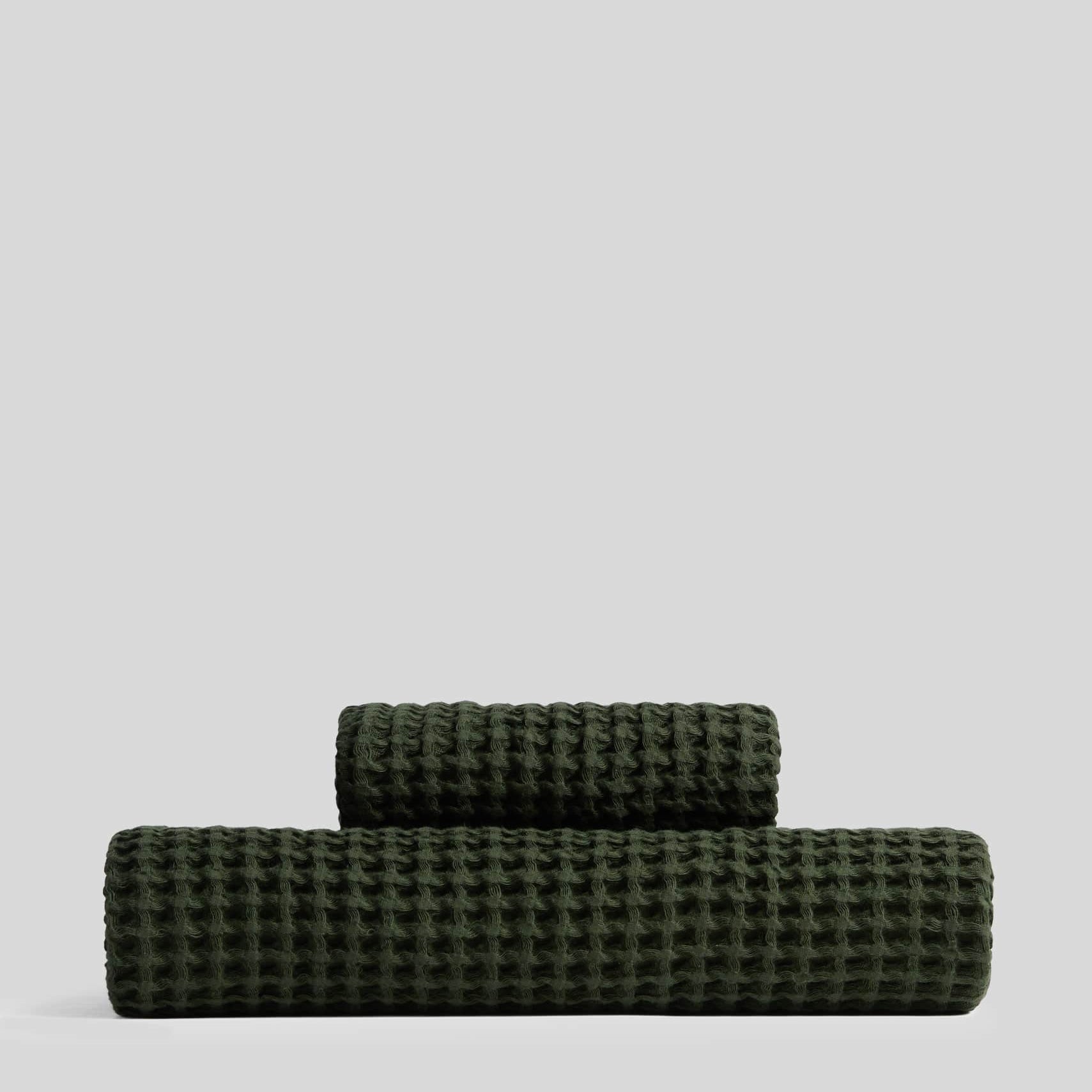 Waffle Towels in Evergreen by Parachute Home — view 1