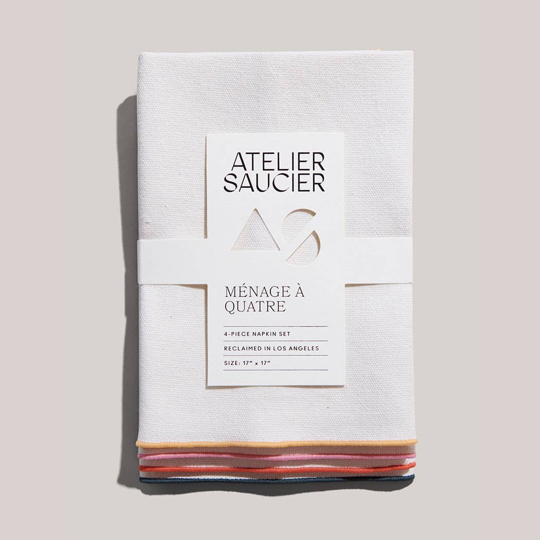 Burlap Napkins, Set of 4 | Rainbow - pretti.cool