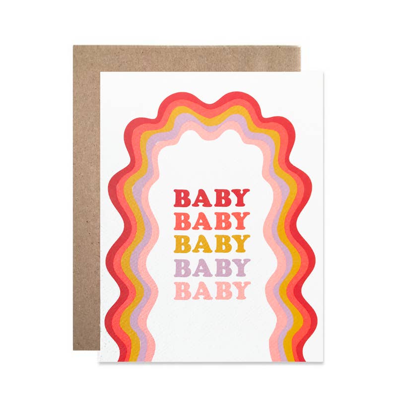 Baby Rainbow Squiggle Card - pretti.cool