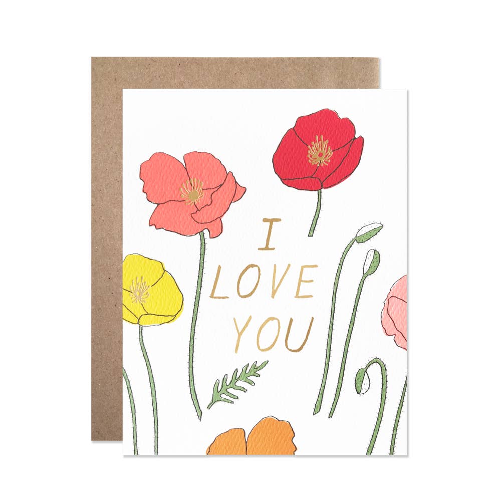 Love You Poppies Card - pretti.cool