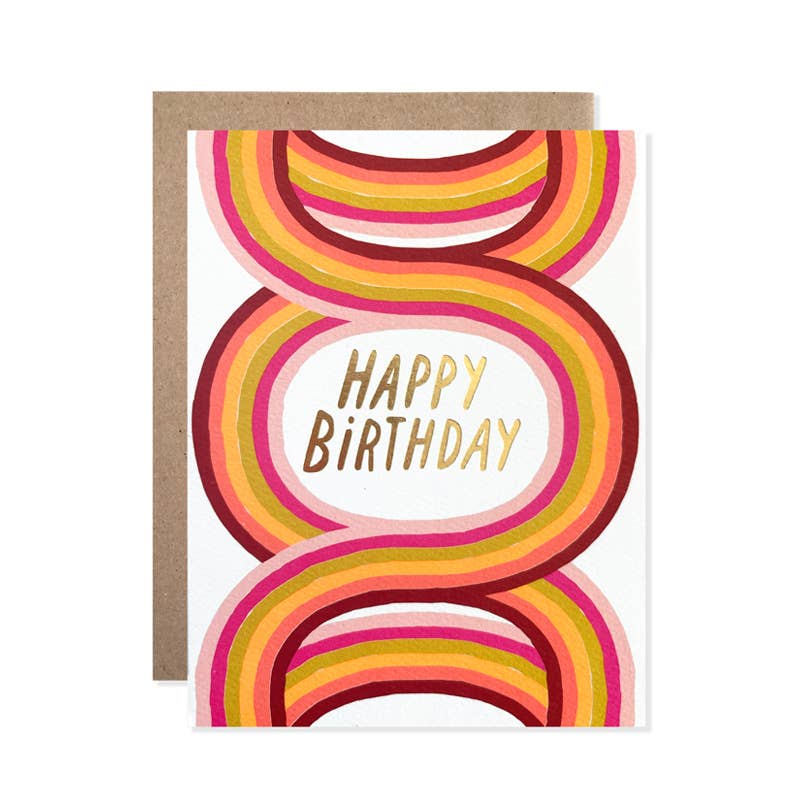 Neon Arches Birthday Card - pretti.cool