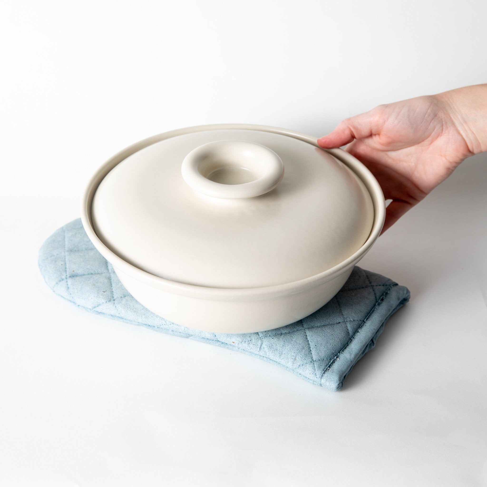 Oven Mitt Trivet | Light Blue Terrazzo - pretti.cool