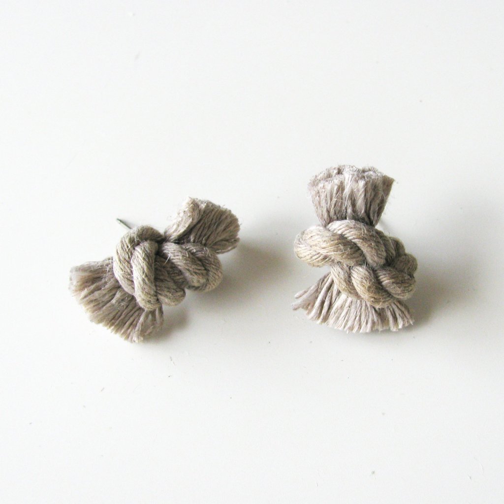 Linen Knot Earrings - pretti.cool