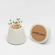 Matchstick Holder | White Terrazzo - pretti.cool