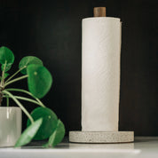 Paper Towel Holder | White Terrazzo - pretti.cool
