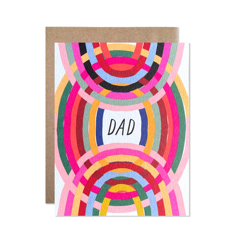 DAD Neon Circles Card - pretti.cool