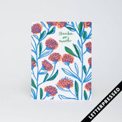 Pencil Flower Thanks Card - pretti.cool