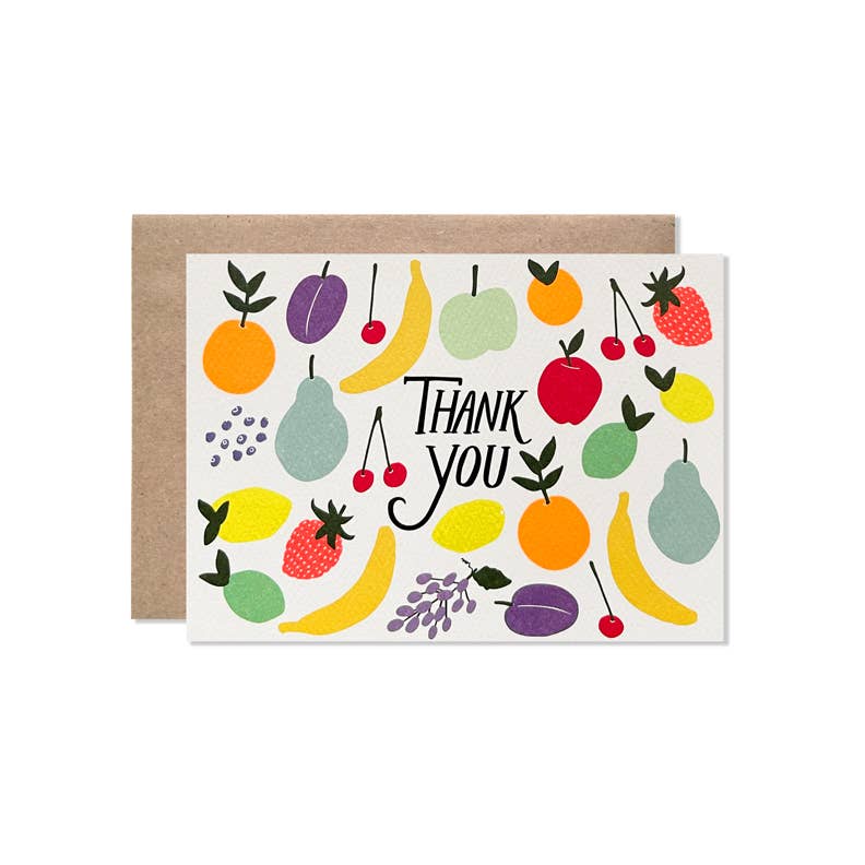 Thank You Neon Fruit Card - pretti.cool