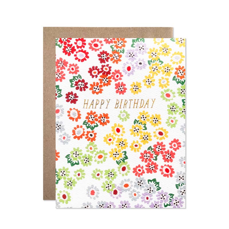 Rainbow Floral Birthday Card - pretti.cool