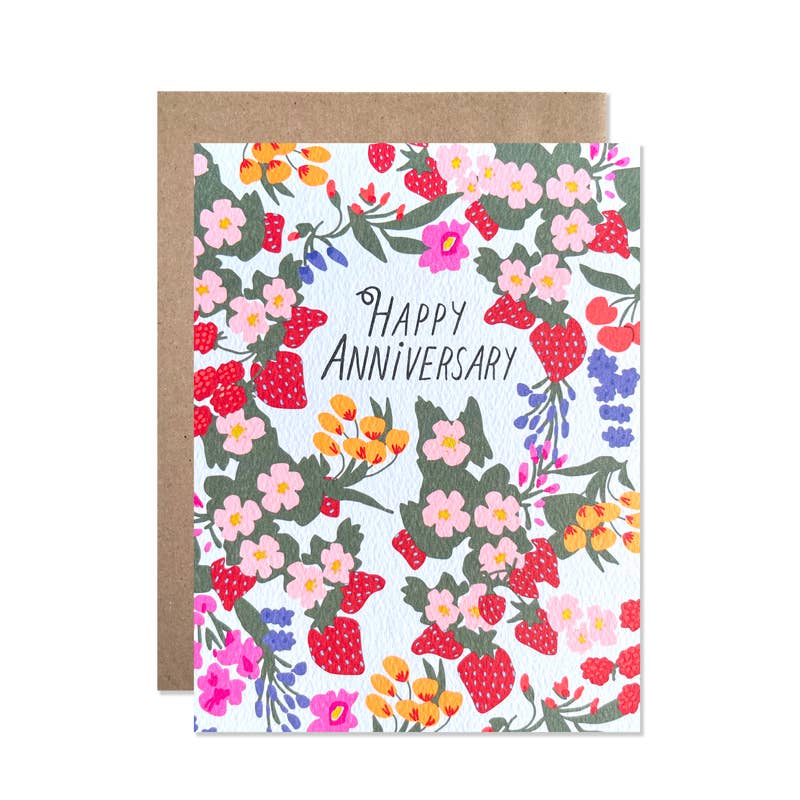 Anniversary Fruits & Flowers Card - pretti.cool