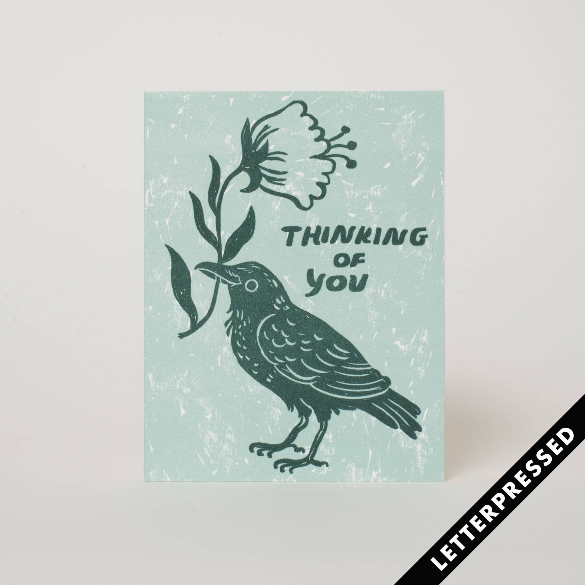 Thinking of You Crow Card - pretti.cool