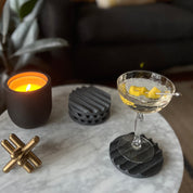 Coaster Set | Black Terrazzo - pretti.cool