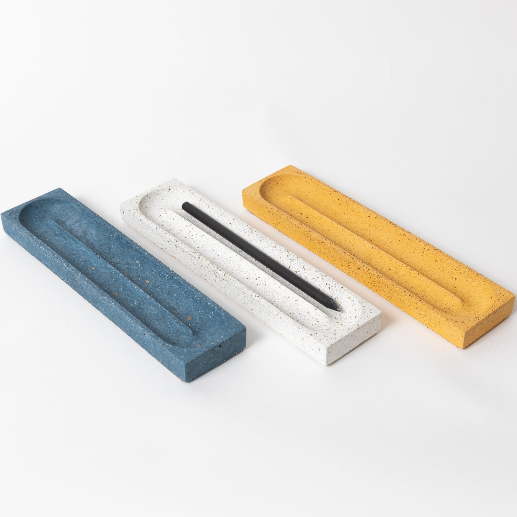 Pencil Tray | White Terrazzo - pretti.cool