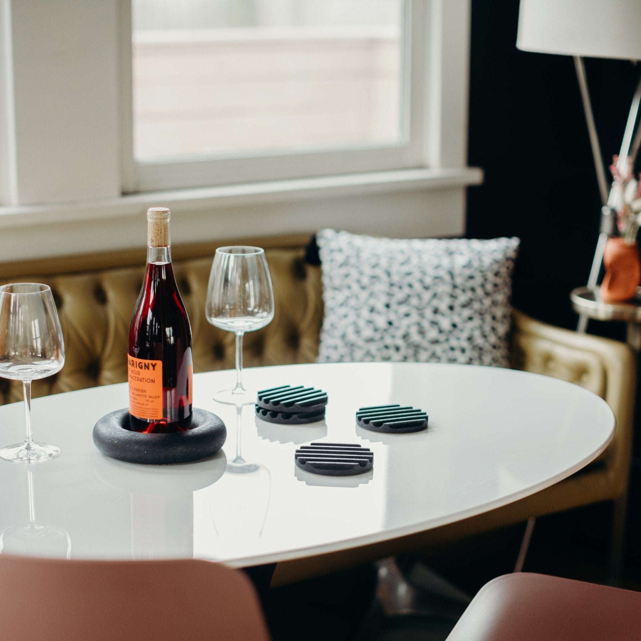 Coaster Set | Black Terrazzo - pretti.cool