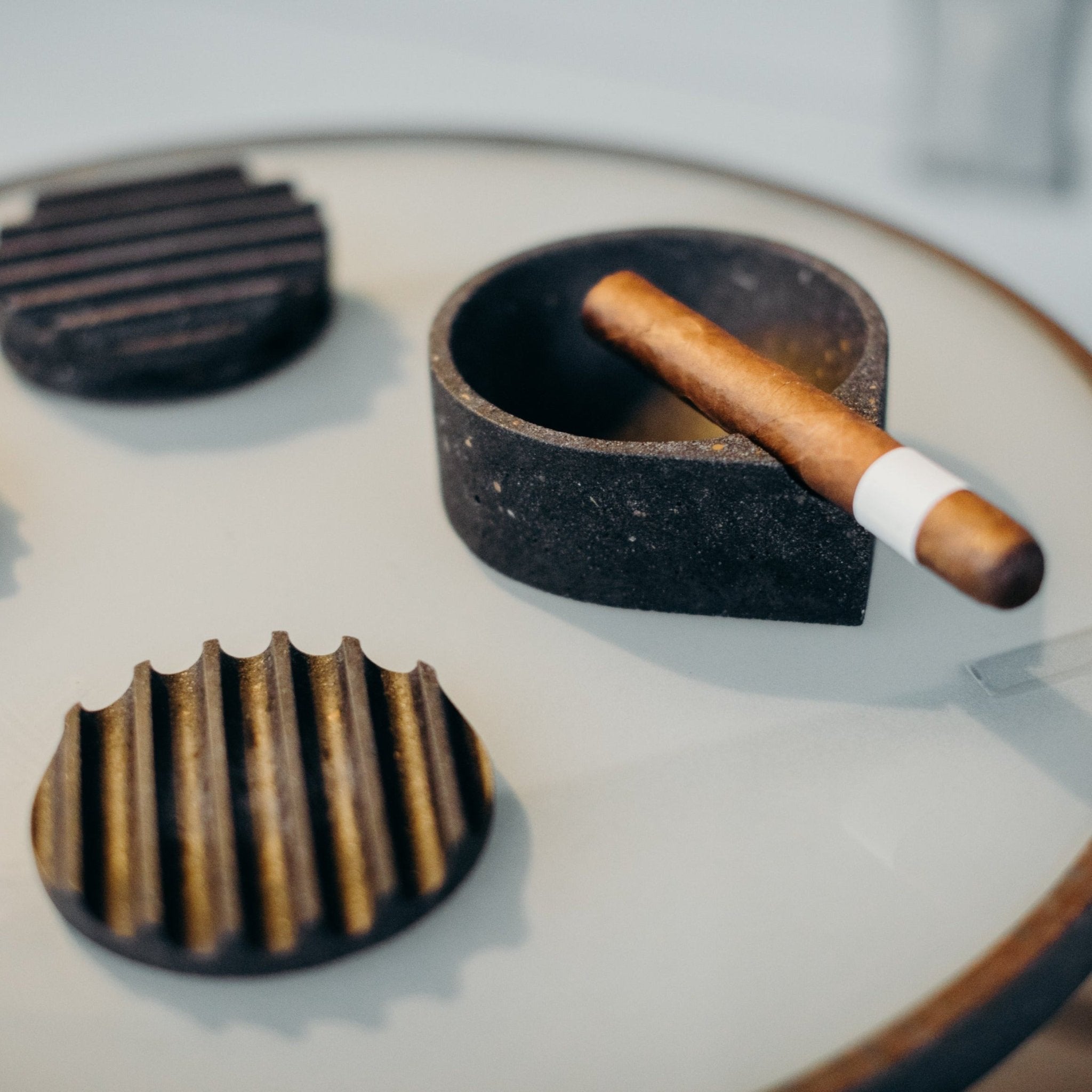 Cigar Ashtray | Black Terrazzo - pretti.cool