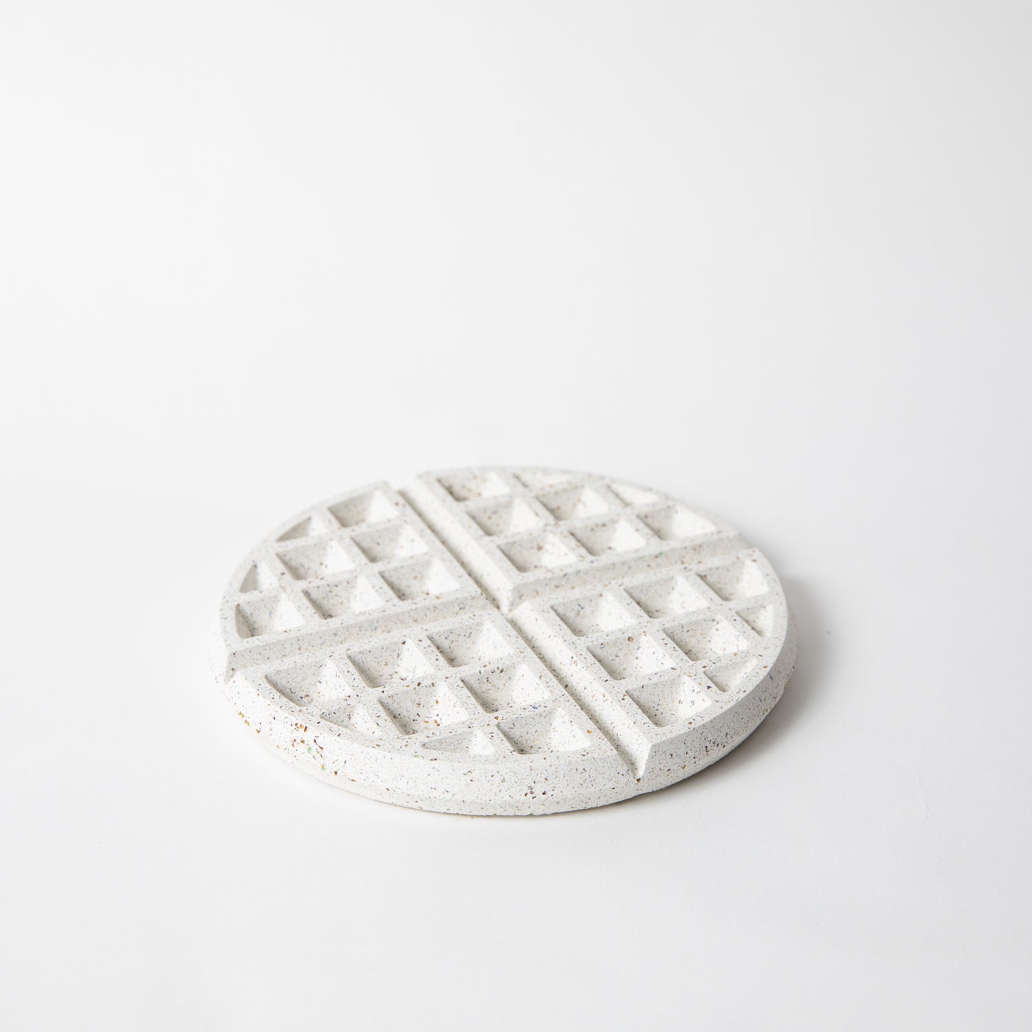 Waffle Trivet | White Terrazzo - pretti.cool
