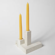 Candlestick Holder Set | White Terrazzo - pretti.cool