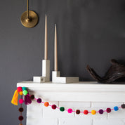 Candlestick Holder Set | White Terrazzo - pretti.cool