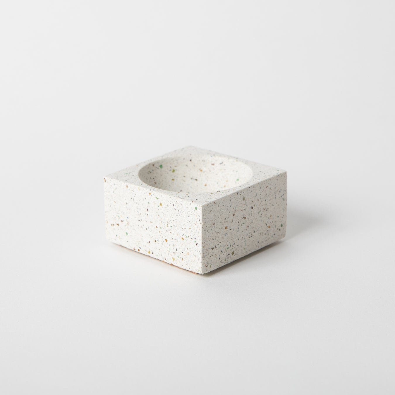 Square Incense Holder | White Terrazzo - pretti.cool