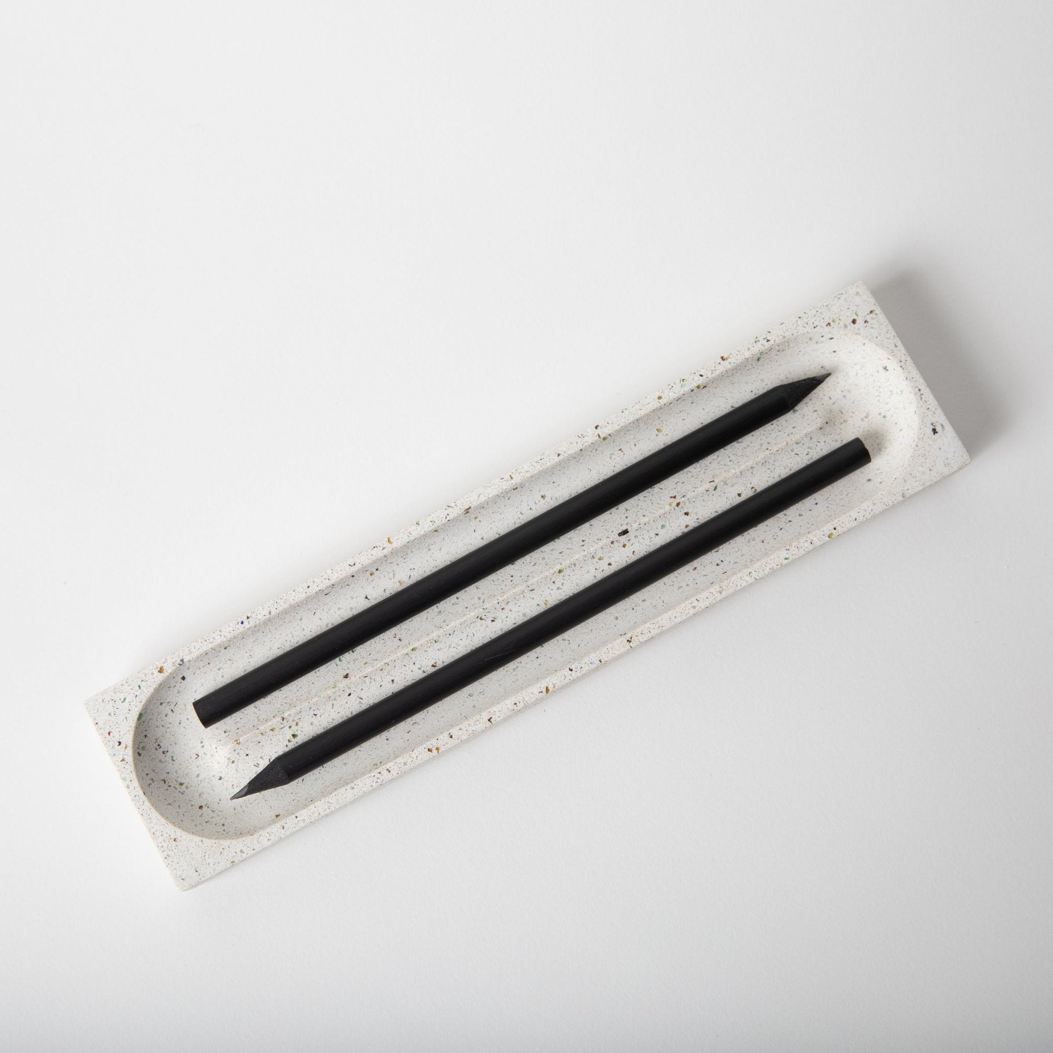 Pencil Tray | White Terrazzo - pretti.cool