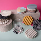 Coaster Set | Terrazzo Grey Scale - pretti.cool